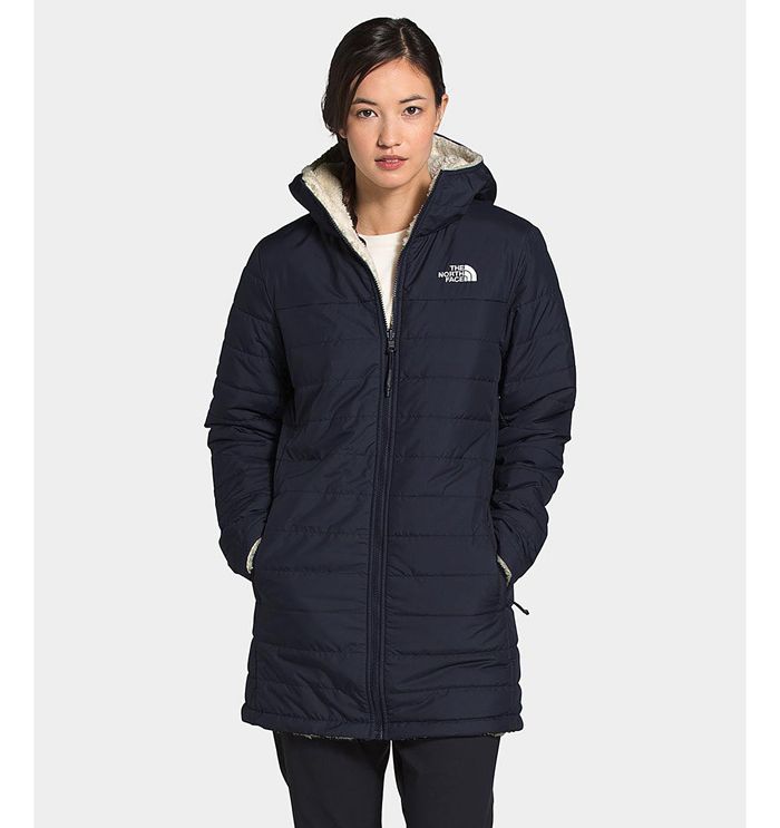 Parka The North Face Mujer Azul Marino/Blancas Mossbud Insulated Reversible 92546NHTV